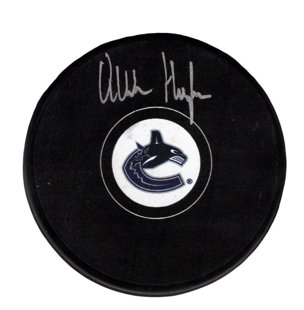 Quinn Hughes Signed Vancouver Canucks Logo Hockey Puck