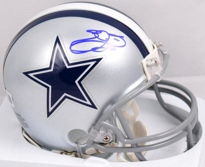 Emmitt Smith Signed Dallas Cowboys Blue Mini Helmet