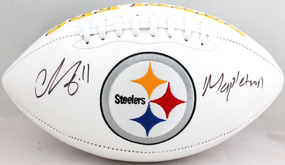 Chase Claypool Signed Pittsburgh Steelers Logo Football "Mapletron"