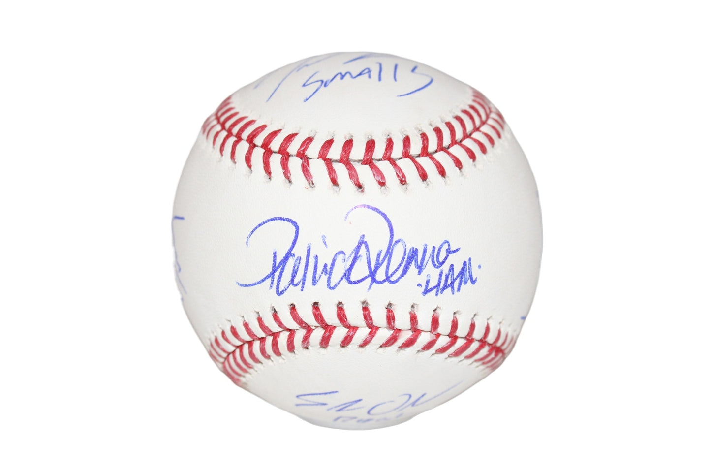 The Sandlot Cast Signed Logo Baseball Tom Guiry & Patrick Renna BAS