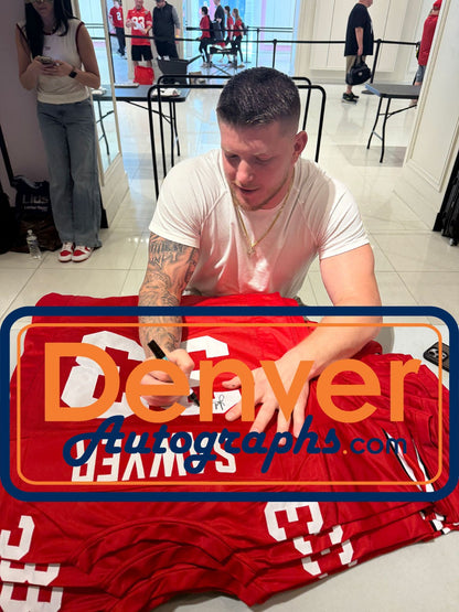 Jack Sawyer Signed Red College Style Custom Jersey