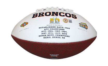 Bill Romanowski Autographed Denver Broncos Logo Football (Beckett COA)