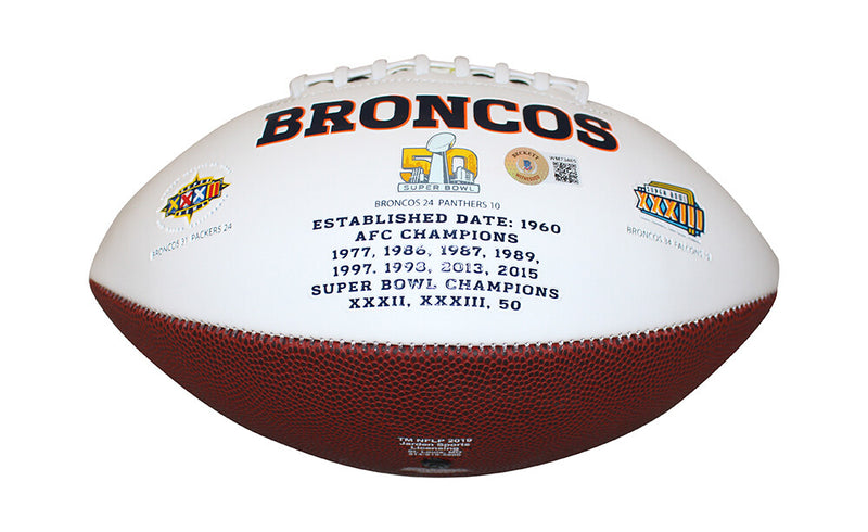 Bill Romanowski Autographed Denver Broncos Logo Football (Beckett COA)