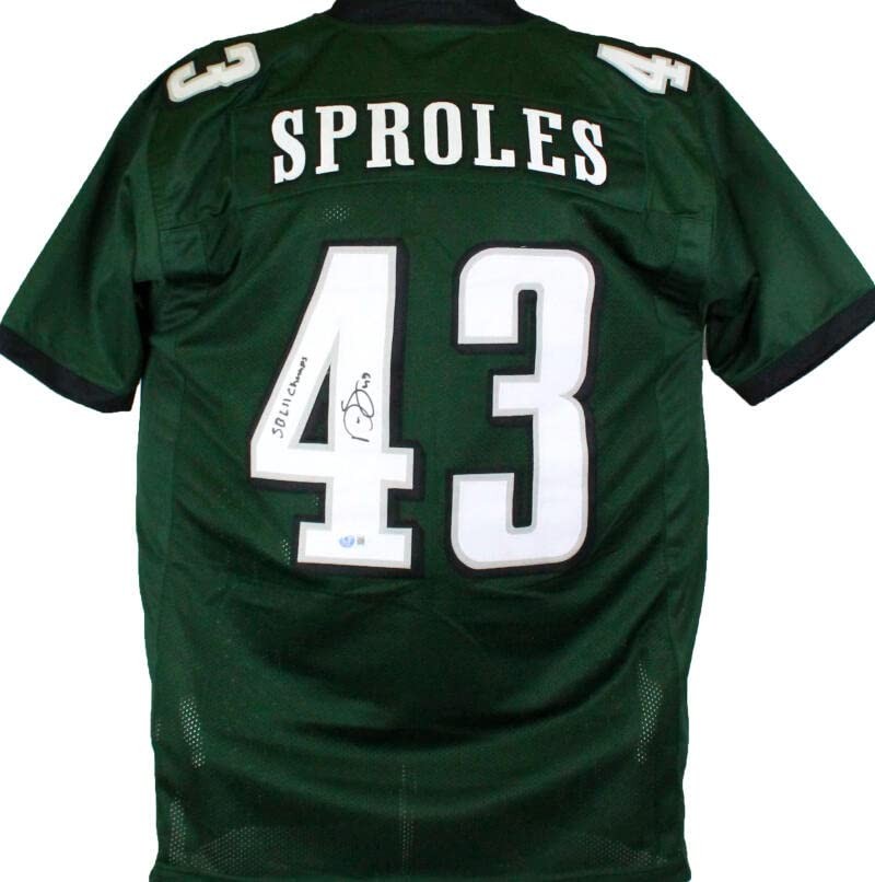 Darren Sproles Signed Philadelphia Eagles Style Jersey - SB Champs Inscription