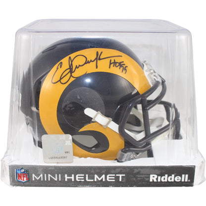Eric Dickerson Signed Los Angeles Rams Throwback Mini Helmet (HOF)