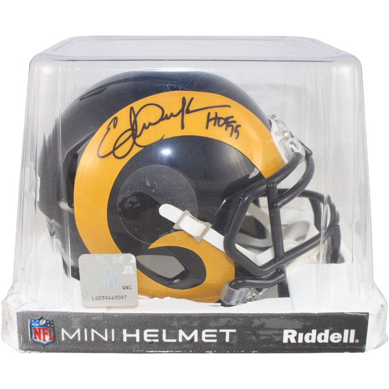 Eric Dickerson Signed Los Angeles Rams Throwback Mini Helmet (HOF)