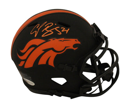 Champ Bailey Denver Broncos Signed Eclipse Mini Helmet Beckett BAS