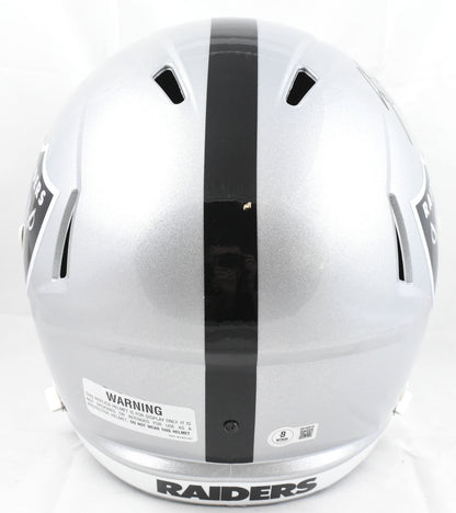 Geno Smith Autographed Las Vegas Raiders Full Size Speed Helmet