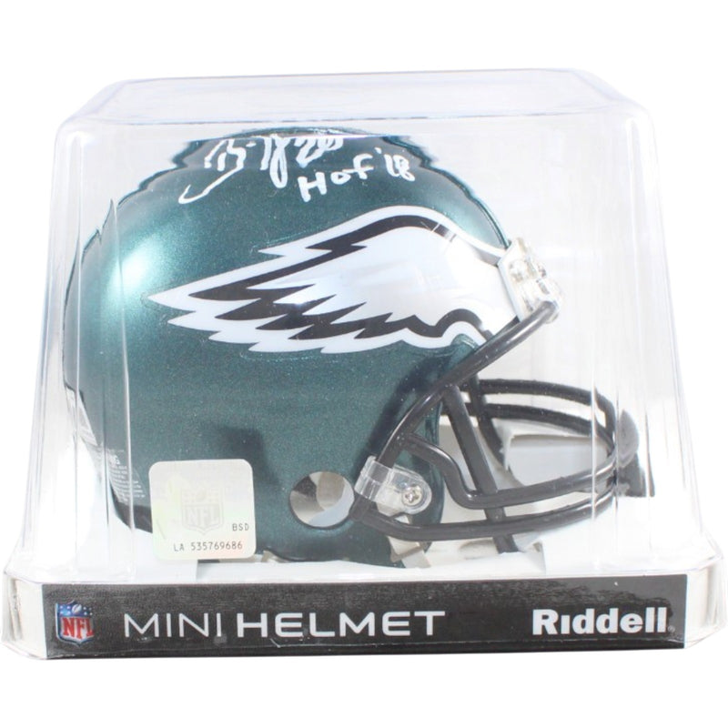 Brian Dawkins Signed Philadelphia Eagles Mini Helmet HOF 18