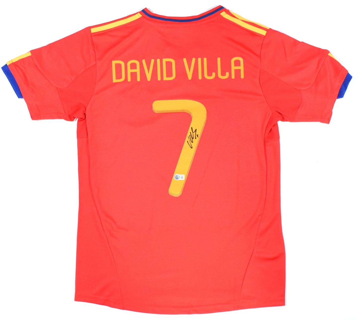 David Villa Signed Spain National Team Home Jersey