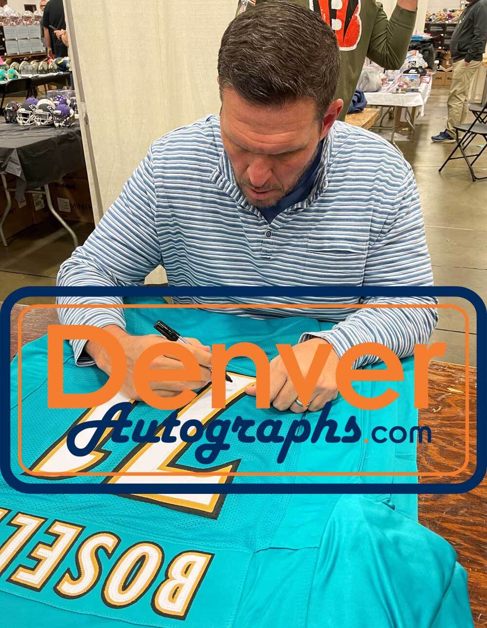 Tony Boselli Signed Jersey Jacksonville Jaguars Teal Pro Style Beckett