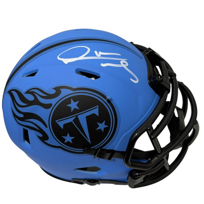 Derrick Mason Autographed Tennessee Titans Rave Mini Helmet