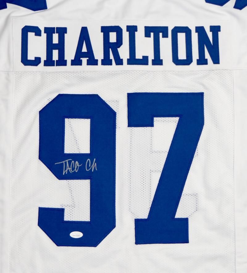 Taco Charlton Signed White Custom Football Jersey