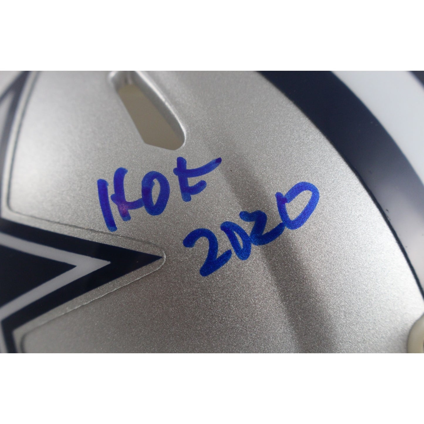 Jimmy Johnson Dallas Cowboys Autographed HOF Mini Helmet Beckett