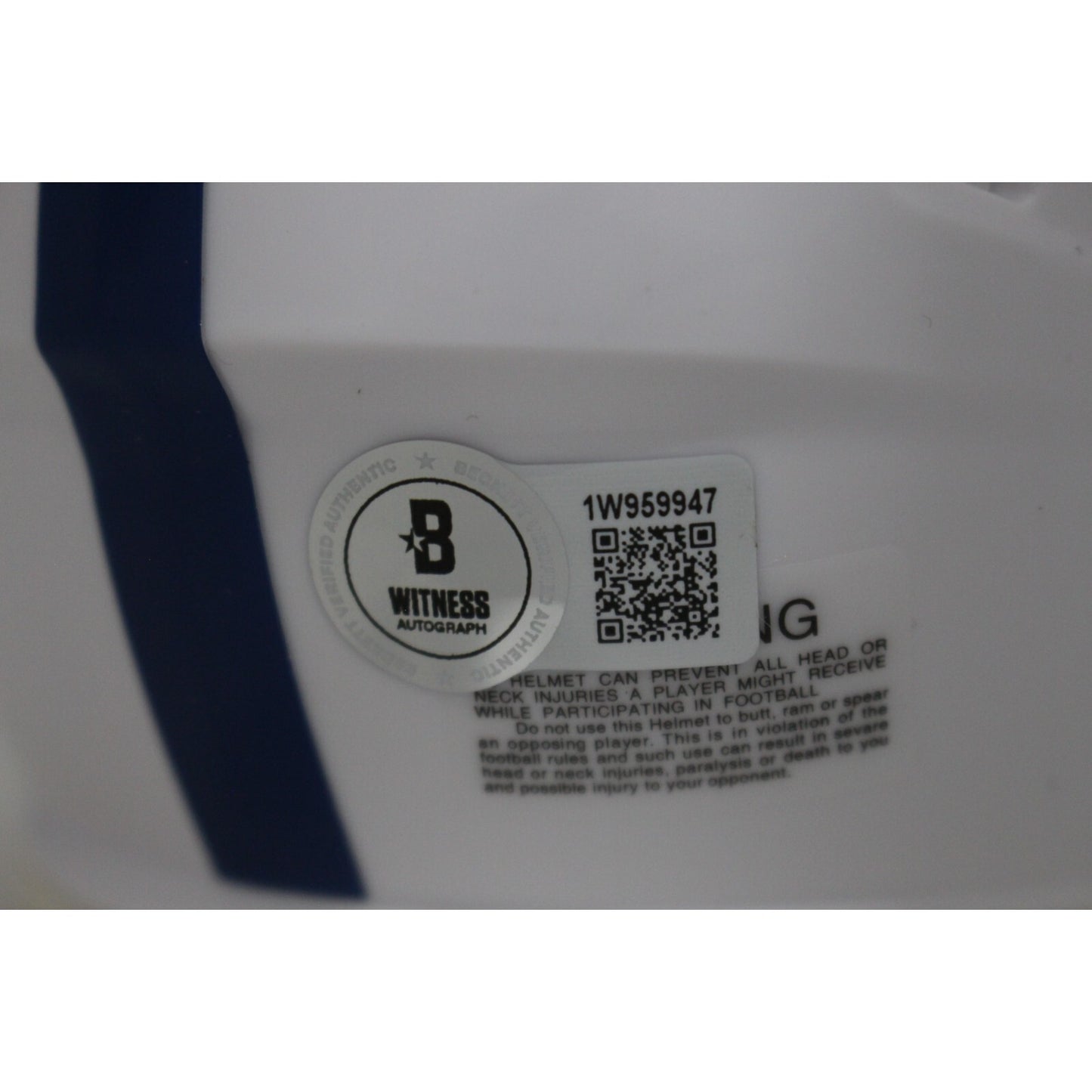 Edgerrin James Indianapolis Colts Signed Speed Mini Helmet (Beckett)