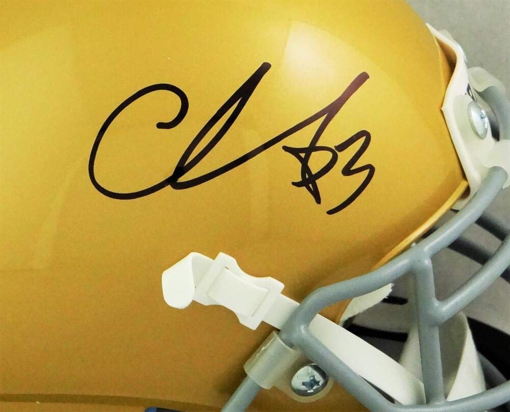 Chase Claypool Signed Notre Dame Fighting Irish Black Mini Helmet