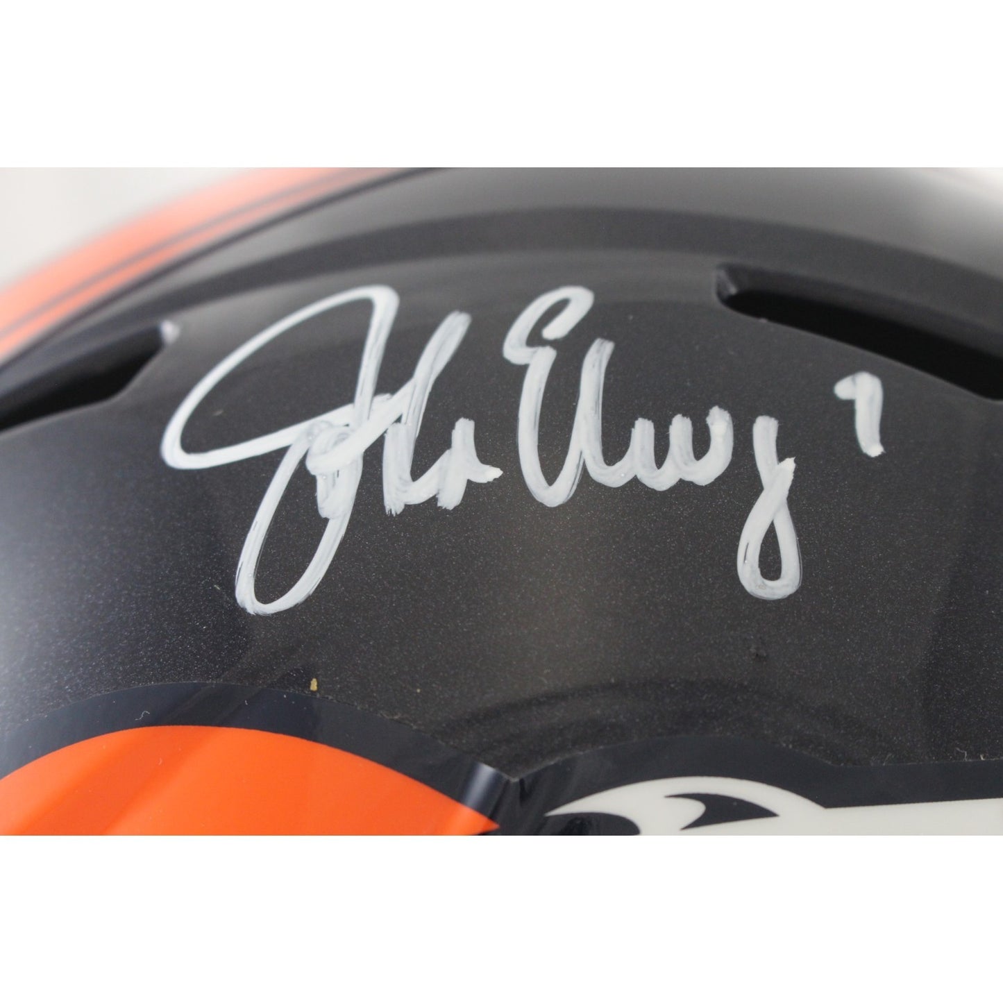 John Elway Autographed Denver Broncos Full Size Replica Throwback Helmet