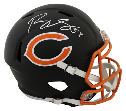 Roquan Smith Autographed Chicago Bears Black Matte Replica Helmet