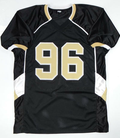 Justin Smith Autographed Black Custom Football Jersey
