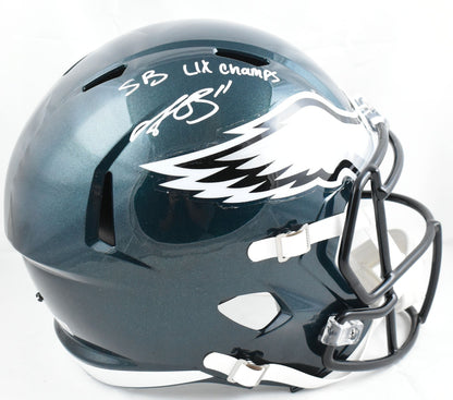 A.J. Brown Signed Philadelphia Eagles Full Size Speed Helmet