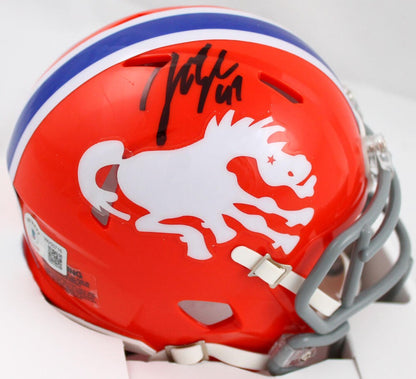 John Lynch Signed Denver Broncos 1966 Throwback Mini Helmet