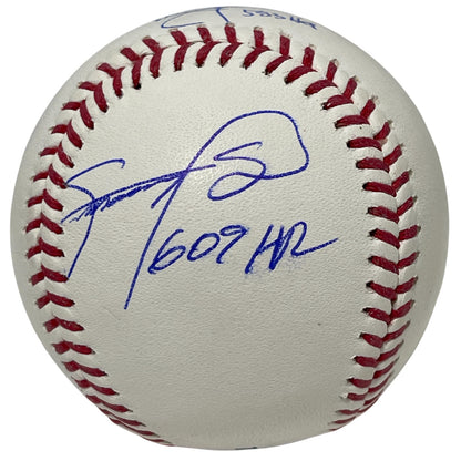 Sammy Sosa & Mark McGwire Dual Signed ROMLB Baseball (HR Inscription) BAS
