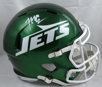 Malachi Corley Autographed New York Jets Full Size Speed Helmet