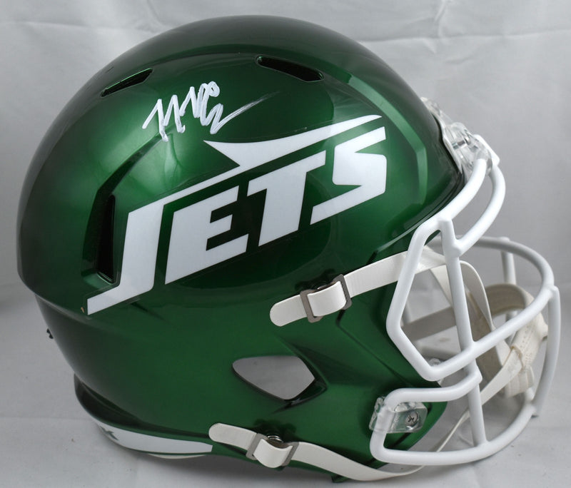 Malachi Corley Autographed New York Jets Full Size Speed Helmet