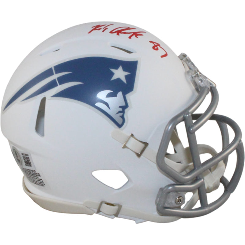 Rob Gronkowski Signed New England Patriots Rivalries Mini Helmet (Beckett)