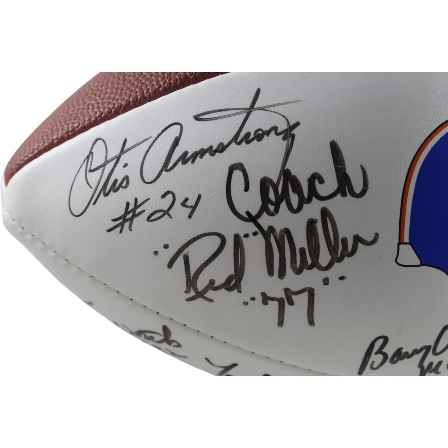 Red Miller & Tom Jackson Signed Denver Broncos 1977 Team Football
