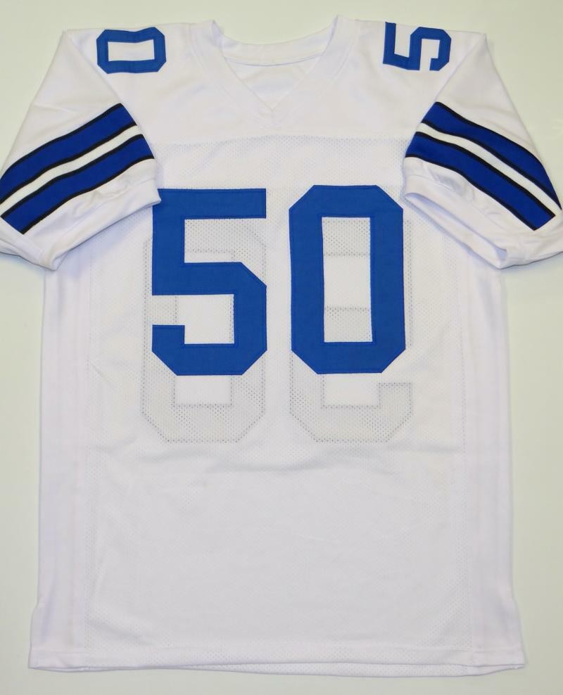 Sean Lee Autographed White Custom Jersey