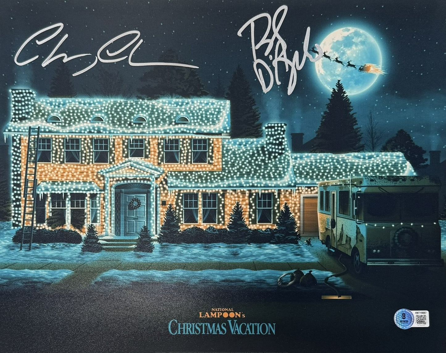 Chevy Chase & Beverly D'Angelo Signed Christmas Vacation 11x14 Photo