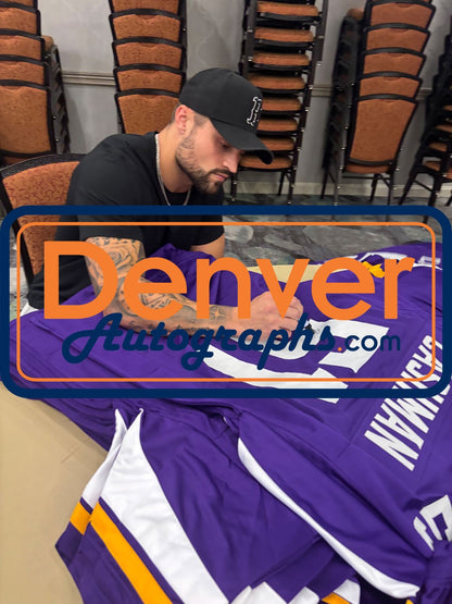 Blake Cashman Autographed Pro Style Purple Jersey