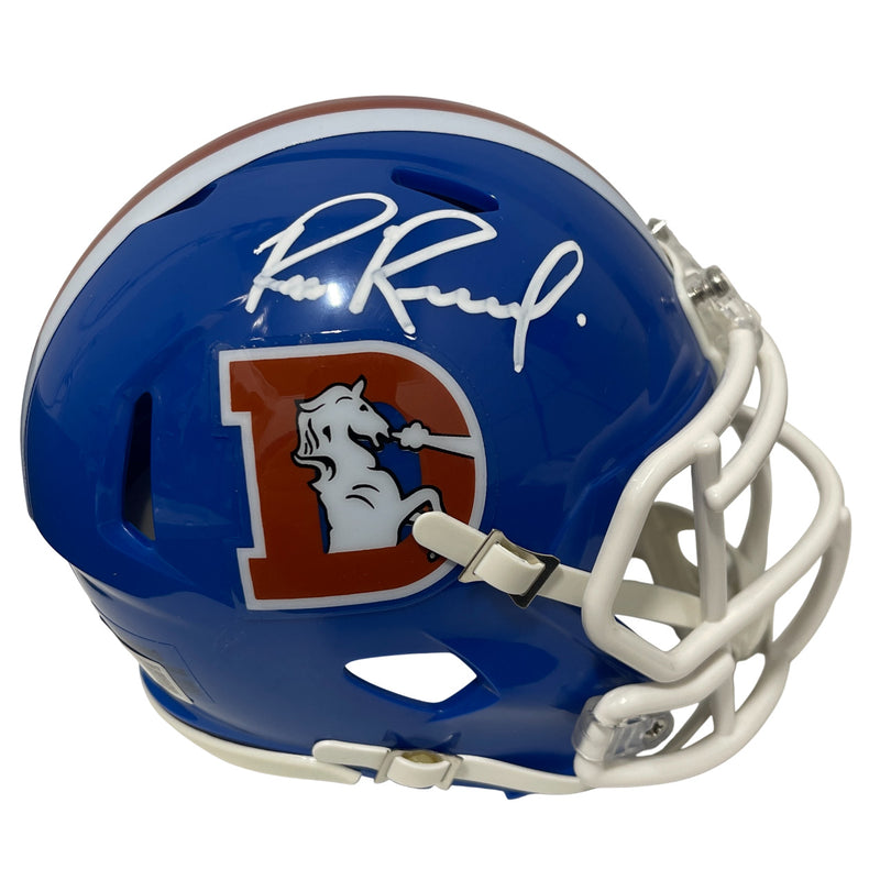 Bill Romanowski Signed Denver Broncos Throwback 1975-95 Mini Helmet BAS