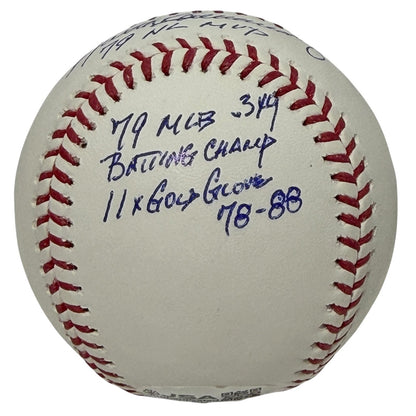 Keith Hernandez Signed New York Mets ROMLB Baseball (4 Stat Inscriptions)