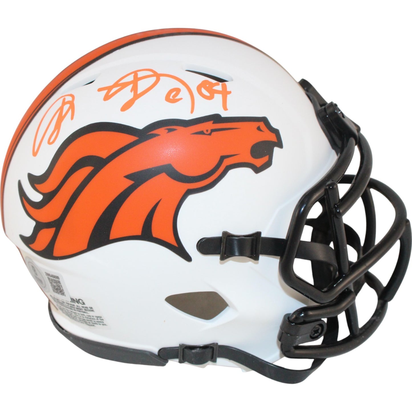 Shannon Sharpe Denver Broncos Autographed Lunar Mini Helmet