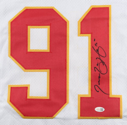 Tamba Hali Autographed Kansas City Chiefs Custom White Jersey