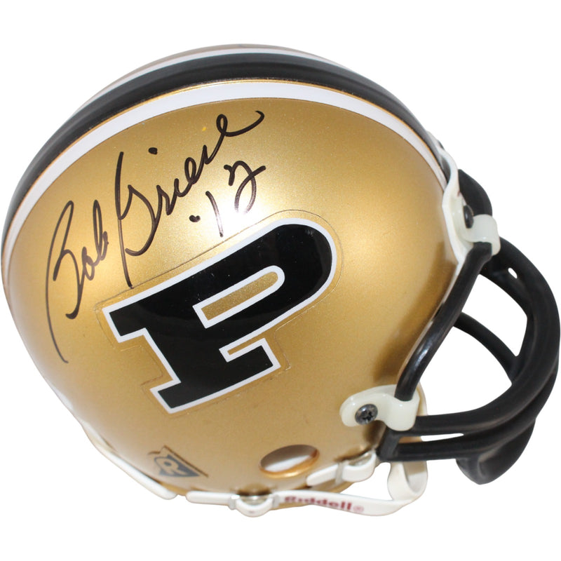 Len Dawson & Bob Griese Autographed Purdue Boilermakers VSR4 Mini Helmet