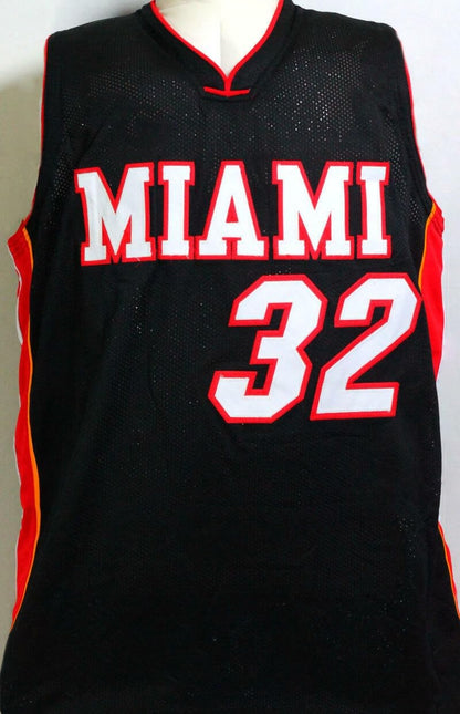 Shaquille O'Neal Signed Miami Custom Basketball Jersey - Black