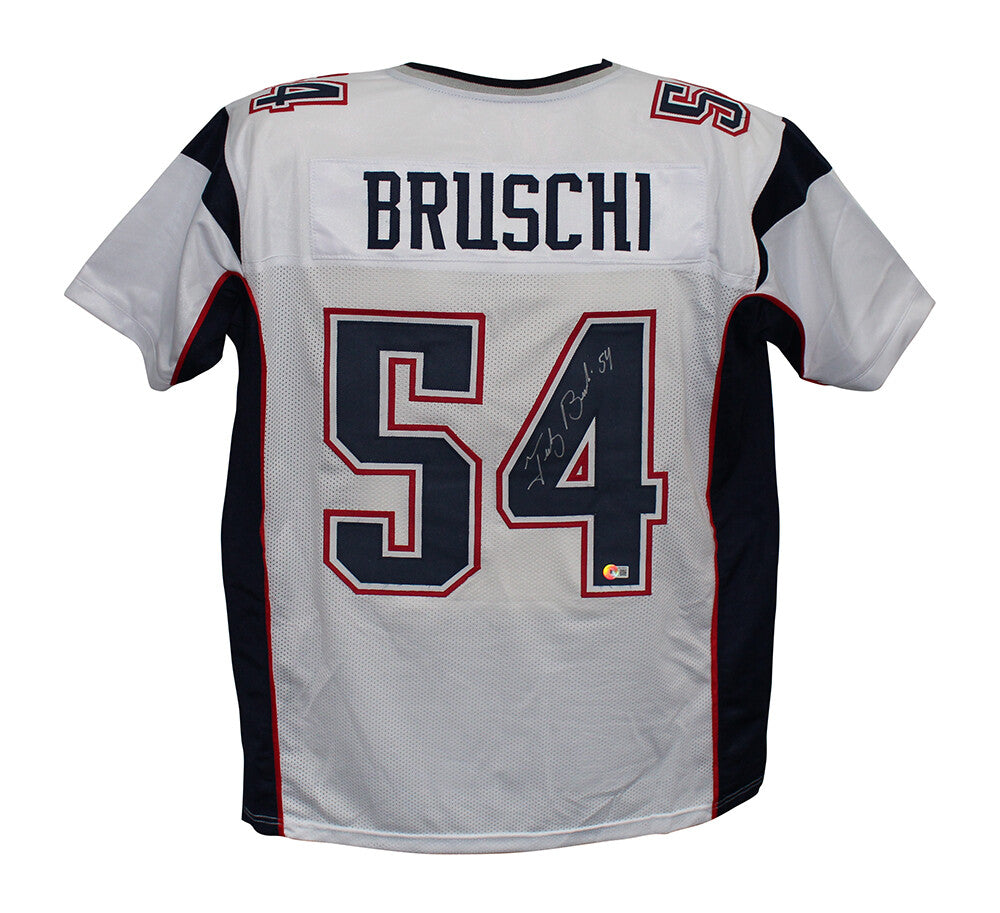 Tedy Bruschi Autographed New England Patriots Custom Jersey