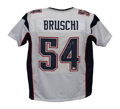 Tedy Bruschi Autographed New England Patriots Custom Jersey