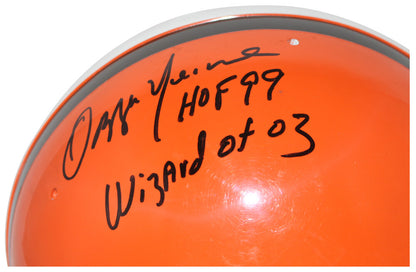Ozzie Newsome Cleveland Browns Signed Custom Kralite RK Helmet (HOF & Wizard)