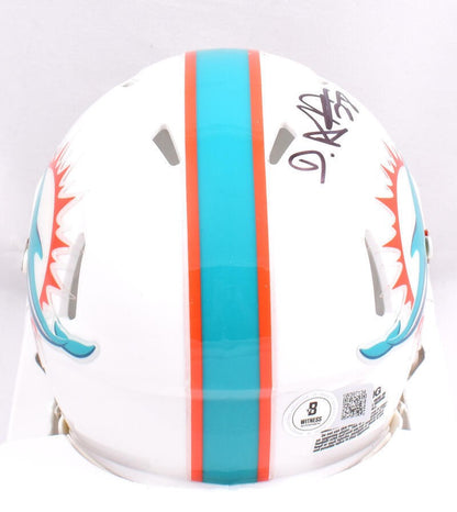 De'Von Achane Autographed Miami Dolphins Speed Mini Helmet