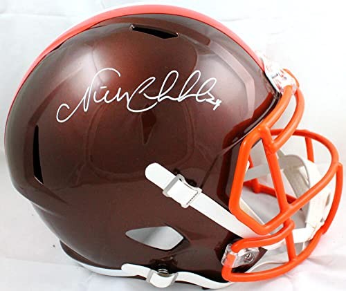 Nick Chubb Autographed Cleveland Browns Full Size Flash Speed Helmet
