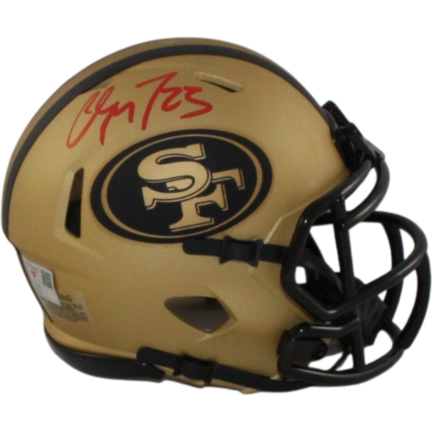Christian McCaffrey Signed San Francisco 49ers Rave Mini Helmet