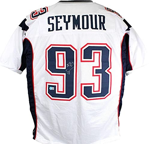 Richard Seymour Autographed White Custom Football Jersey