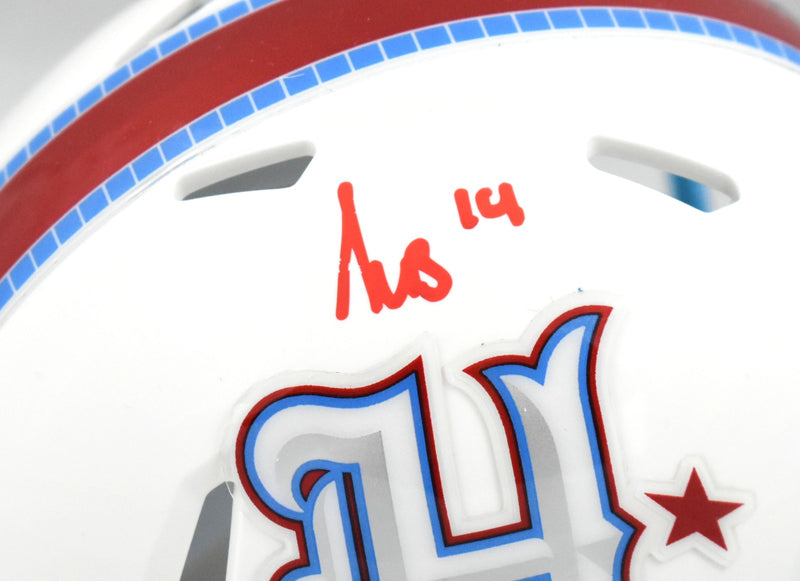 Kayshon Boutte Signed Houston Texans Rivalries Mini Helmet