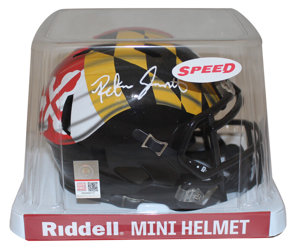 Rakim Jarrett Signed Maryland Terrapins Pride Speed Mini Helmet Beckett