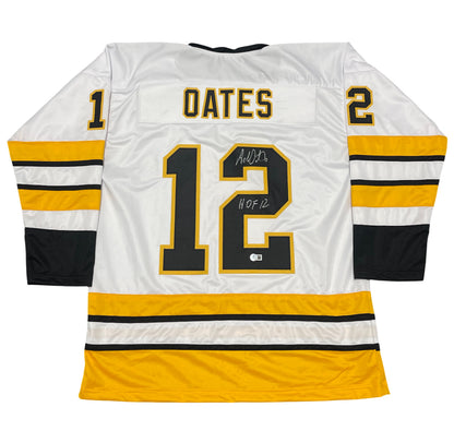 Adam Oates Signed Boston Bruins Custom Jersey w/ HOF 12 (Beckett COA)
