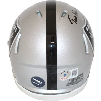 Ted Hendricks Signed Oakland Raiders Mini Helmet "HOF" Beckett BAS